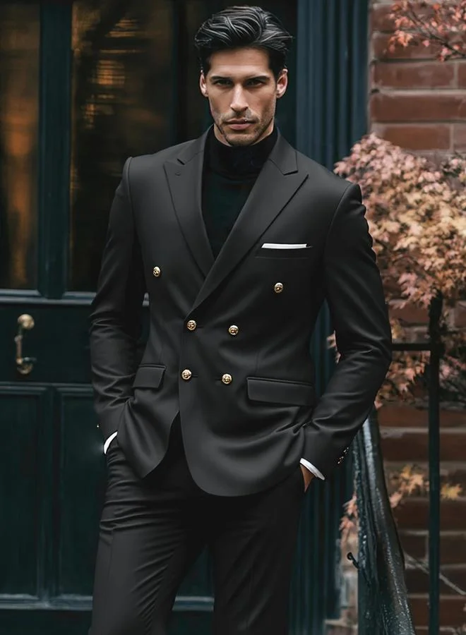 تايك تو طقم بليزر بأزرار مزدوجة وبنطلون بدلة